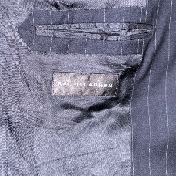 Ralph Lauren 100% Wool Navy Pinstripe EUC Sport Coat - Picture 5 of 6